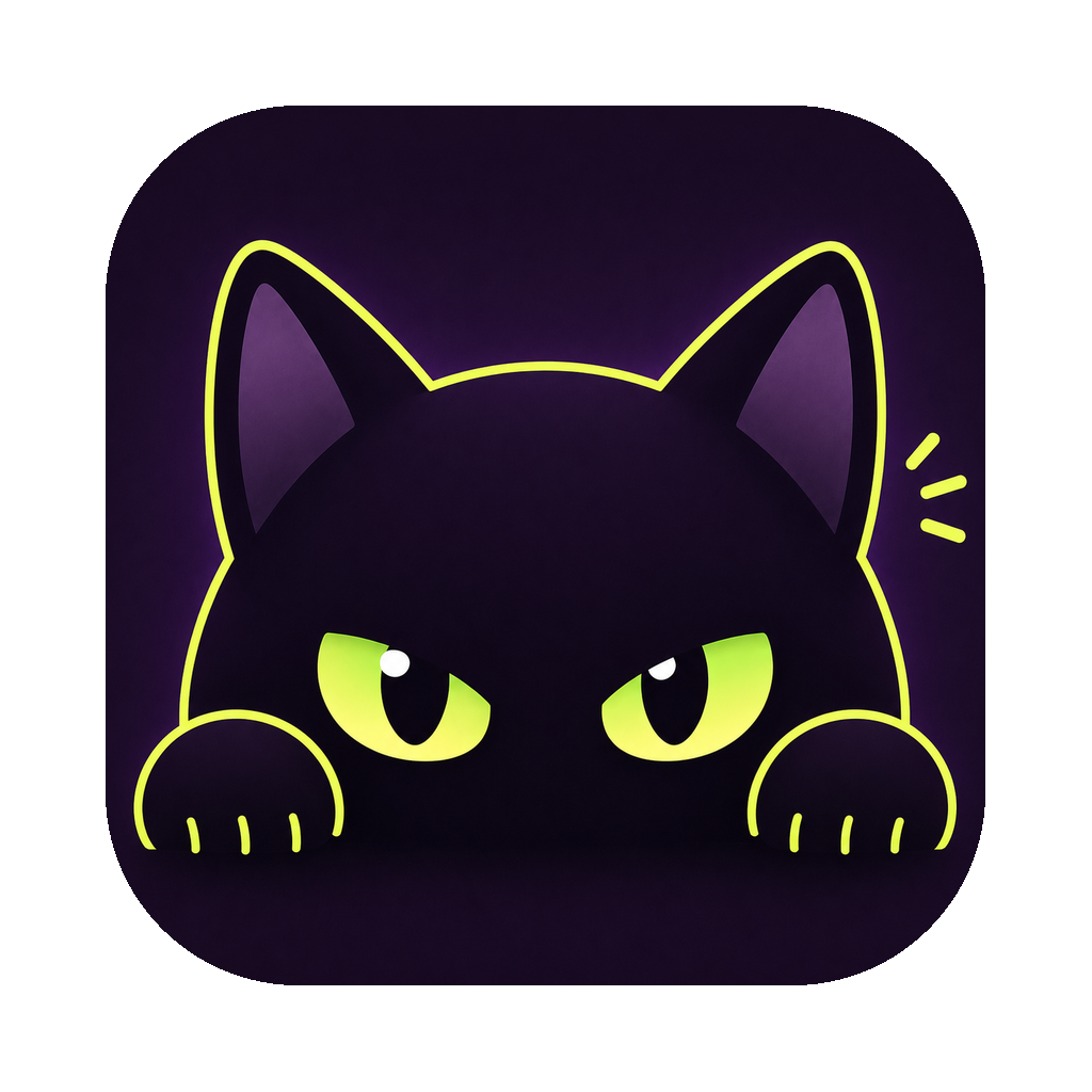 Kurotty cat app icon
